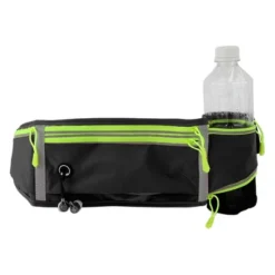 Unique Bargains Waist Pack Bag With Water Bottle Holder Black Green 1 Pc -Outdoor Sports Series GUEST 42483539 682f 47c2 aa47 7373458109c1