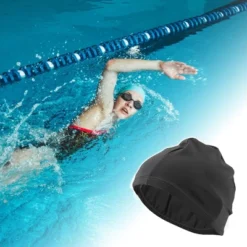 Unique Bargains Elasticity Swim Cap 5.51"x8.66" 1 Pc