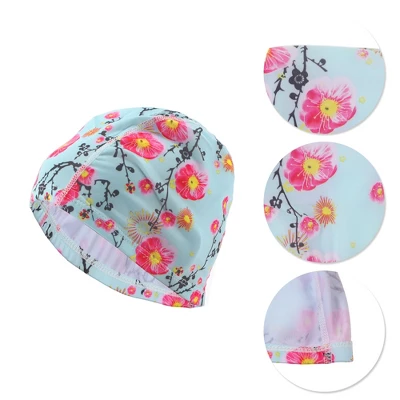 Unique Bargains Elasticity Plum Blossoms Pattern Swim Cap 5.91"x9.25" 1 Pc 2 Unique Bargains Elasticity Plum Blossoms Pattern Swim Cap 5.91"x9.25" 1 Pc - Image 2
