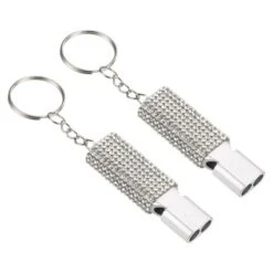 Unique Bargains Outdoor Camping Hiking Fishing Rescue Signaling Alloy Keychain Whistles 2 Pcs -Outdoor Sports Series GUEST 42d12cb3 a30b 477e 9fa5 6169dee43df9