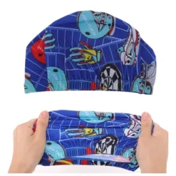 Unique Bargains Polyester Football Pattern Swim Cap 5.91"x8.27" Blue Red 1 Pc -Outdoor Sports Series GUEST 42d136da bc7e 4184 b8c0 ca8e5d7b20b0