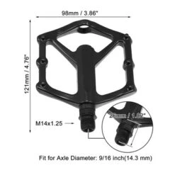 Unique Bargains Aluminum Alloy Bicycle Pedal Rear Foot Peg Black Fit 9/16 Inch Axles BMX MTB Bike Bicycle 1 Pair -Outdoor Sports Series GUEST 4304bcef c7b4 404c a5e4 9c038478c167