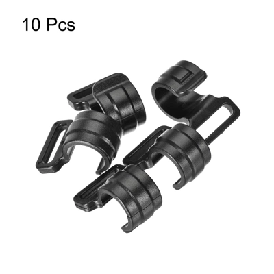 Unique Bargains Outdoor Camping ID C Shape Plastic Clamp Tent Pole Clips 19mm Black Set Of 10 2 Unique Bargains Outdoor Camping ID C Shape Plastic Clamp Tent Pole Clips 19mm Black Set Of 10 - Image 2