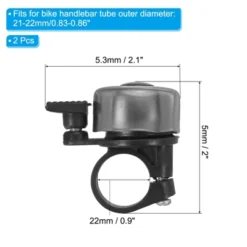 Unique Bargains Rotation Mountain Road Bicycle Accessories Loud Clear Sound Classic Bike Bells 2 Pcs