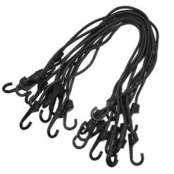 Unique Bargains Strong Elastic Strapping Rope With Hooks For Bicycle Luggage Black 12 Pcs -Outdoor Sports Series GUEST 432cf729 fdc6 4828 9786 68c32394f5cd