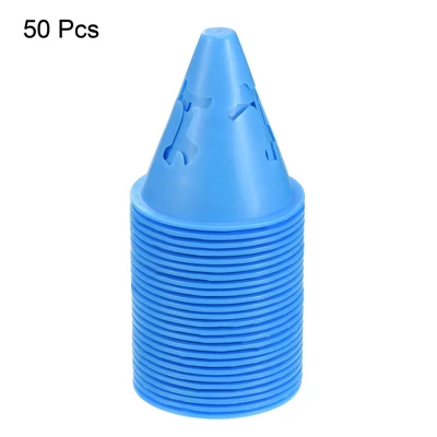 Unique Bargains PE Football Roller Skating Sports Agility Cones With Exercise Holes 50 Pcs 2 Unique Bargains PE Football Roller Skating Sports Agility Cones With Exercise Holes 50 Pcs - Image 2