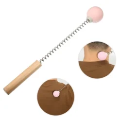 Unique Bargains Single Trigger Point Neck Shoulder Muscle Pain Ease Wood Spring TPR Handheld Neck Massager Pink 1 Pcs -Outdoor Sports Series GUEST 437da6e7 e961 4343 be86 1c3a4e4e40a8