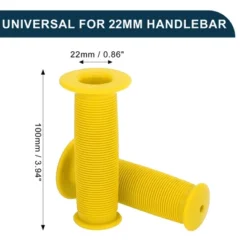 Unique Bargains Bike Handlebar Grips Covers 3.94" Yellow 1 Pair -Outdoor Sports Series GUEST 4382df58 f41d 4468 b23e 1015b5ae640d