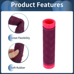 Unique Bargains Bike Handlebar Grips Covers 5.12" Purple 1 Pair -Outdoor Sports Series GUEST 43e78f02 1fee 4c7c 871b 772fc3261100
