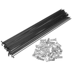 Unique Bargains 14G Bicycle Carbon Steel Spoke With Nipples Black 36 Pcs -Outdoor Sports Series GUEST 4455cfc1 c5d9 48ec b194 43e610d20ede