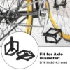 Unique Bargains Aluminum Alloy Bicycle Pedal Rear Foot Peg Black Fit 9/16 Inch Axles BMX MTB Bike Bicycle 1 Pair