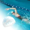 Unique Bargains Silicone Waterproof Floral Pattern Swim Cap 1 Pc