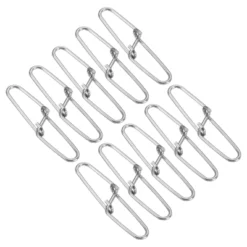 Unique Bargains Stainless Steel Quick Lock Design Fishing Swivels And Snaps 100 Pcs -Outdoor Sports Series GUEST 45138044 7dc4 48ec a36d b6da039c1abd