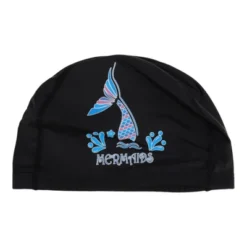 Unique Bargains Knitted PU Elastic Fish Tail Pattern Swim Cap 1 Pc -Outdoor Sports Series GUEST 4516f57a 76e1 4d6c b04c d7afc444cbca