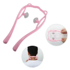 Unique Bargains Two Trigger Points Neck Shoulder Muscle Pain Ease PP TPR Handheld Neck Massager Pink Gray 1 Pcs -Outdoor Sports Series GUEST 46bffd12 7d5f 42fb b1b4 ee17a4ca0cc7