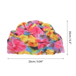 Unique Bargains Nylon Pleated Style Swimming Cap Rose Red Purple 1 Pc -Outdoor Sports Series GUEST 47ffa97c e381 4e93 bfd9 c57f918e59be