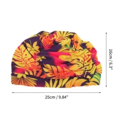 Unique Bargains Nylon Leaves Pattern Swimming Cap Orange Yellow 1 Pc -Outdoor Sports Series GUEST 4846295f 5920 47cc 82be 2fcf52196e22