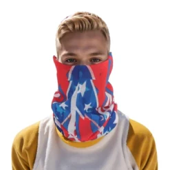 Unique Bargains Sunscreen Stars Pattern Face Scarf Mask Red Blue 1 Pc -Outdoor Sports Series GUEST 485ace63 9e77 475f 9956 c05598925a37