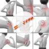 Unique Bargains Multiple Trigger Points Neck Shoulder PP TPE Orange Transparent Handheld Back Massager 1 Pcs