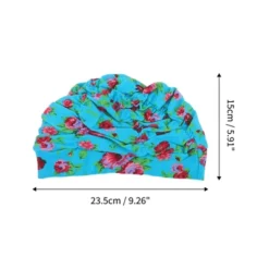 Unique Bargains Polyester Peony Flower Pattern Swim Cap 5.91"x9.25" Lake Blue Red 1 Pc -Outdoor Sports Series GUEST 4884b98e 84ab 4a58 a6bf ebfc4834e803
