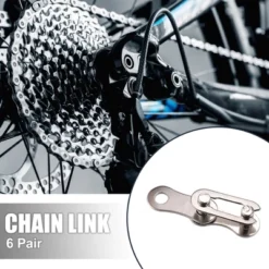 Unique Bargains Bike Single Speed Chain Master Link Connectors Silver Tone 6 Pairs
