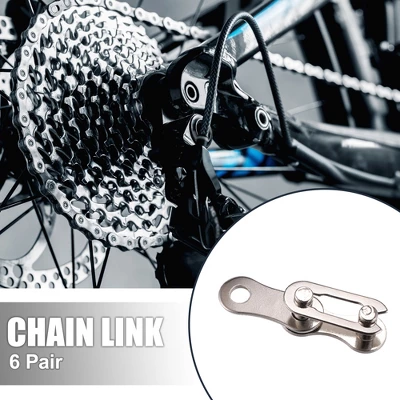 Unique Bargains Bike Single Speed Chain Master Link Connectors Silver Tone 6 Pairs 1 Unique Bargains Bike Single Speed Chain Master Link Connectors Silver Tone 6 Pairs