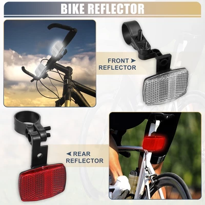 Unique Bargains Bicycle Front Rear Reflector Kit Red And White 10 Pcs 1 Unique Bargains Bicycle Front Rear Reflector Kit Red And White 10 Pcs