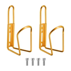 Unique Bargains Aluminum Universal Bicycle Water Bottle Cages 2 Pcs 5.7" With Screws -Outdoor Sports Series GUEST 49b54405 fda2 4247 b108 ef153583c98d