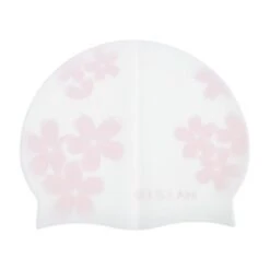 Unique Bargains Silicone Waterproof Swim Cap Pink White 1 Pc -Outdoor Sports Series GUEST 4a03dfec 95e3 493d be4d 08841794666d