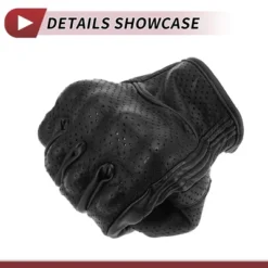 Unique Bargains Motorcycle Full Finger Gloves With Hole Black 1 Pair -Outdoor Sports Series GUEST 4a157cca cdb2 4f2a ac62 764b47f664c2