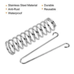 Unique Bargains Tent Awning Tarps Spring Buckle Stainless Steel Rope Tensioner Silver Tone 3.5"x1.2" -Outdoor Sports Series GUEST 4aba3784 7305 41b0 b36c 7f40f50ebed7