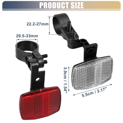 Unique Bargains Bicycle Front Rear Reflector Kit Red And White 10 Pcs 2 Unique Bargains Bicycle Front Rear Reflector Kit Red And White 10 Pcs - Image 2