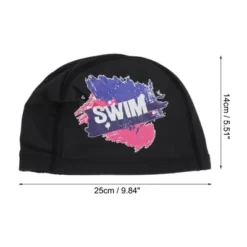 Unique Bargains Knitted PU Elastic Letter Swimming Cap 1 Pc -Outdoor Sports Series GUEST 4cdb090a 805f 4572 b14f f07e3b174ef5