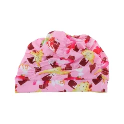 Unique Bargains Polyester Ice Cream Pattern Swim Cap 5.91"x9.25" Pink Yellow 1 Pc -Outdoor Sports Series GUEST 4d00a61c 23ea 4189 8e4a 2f873368a94c