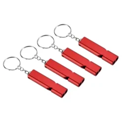 Unique Bargains Aluminum Alloy Camping Hiking Boating Survival Signal Double Tubes Whistles 4 Pcs -Outdoor Sports Series GUEST 4e581a22 17f2 4004 bd90 b9211888341a
