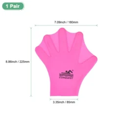 Unique Bargains Silicone Swimming Gloves Webbed Gloves Finger Frog Type For Diving 1 Pair