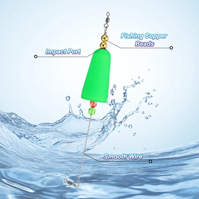 Unique Bargains Plastic Weighted Popping Corks Conical Fishing Floats Rigs 2 Pcs 2 Unique Bargains Plastic Weighted Popping Corks Conical Fishing Floats Rigs 2 Pcs - Image 2