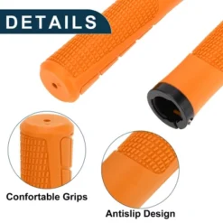 Unique Bargains Bike Handlebar Grips Covers 5.31" Orange 1 Pair -Outdoor Sports Series GUEST 4ea3f107 90c9 4c9e a201 adad722a1183