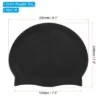 Unique Bargains Silicone Waterproof Non-Slip High-Stretch Swim Caps 2 Pcs