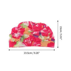 Unique Bargains Polyester Rose Pattern Swim Cap 5.91"x9.25" Rose Red Yellow 1 Pc -Outdoor Sports Series GUEST 4f35ceab 0ce9 4c26 bc8b 6bcf9ff2ede1
