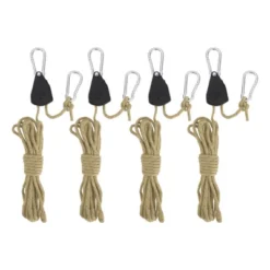 Unique Bargains Adjustable Tent Rope Hanger 1/8" 12.8ft Long 4 Pcs -Outdoor Sports Series GUEST 4f6bf8f2 f920 447b 932e 2577e486b3b3