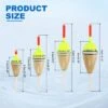 Unique Bargains Plastics Oval Bobber Gear Fishing Floats Rigs 4 Pcs 2.4 Inch