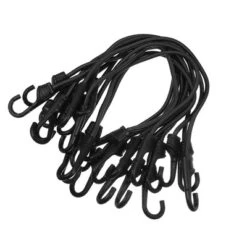 Unique Bargains Strong Elastic Strapping Rope With Hooks For Bicycle Luggage Black 12 Pcs -Outdoor Sports Series GUEST 511bd732 02da 407f 99cf b1549aa7ee95