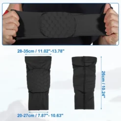 Unique Bargains 2pcs Elbow Brace Support Sleeve Elbow Pad Sleeve For Women Men Black XL Size