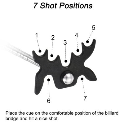 Unique Bargains Stainless Steel Silicone Handle Retractable Billiards Cue Stick Bridge 4 Unique Bargains Stainless Steel Silicone Handle Retractable Billiards Cue Stick Bridge - Image 4