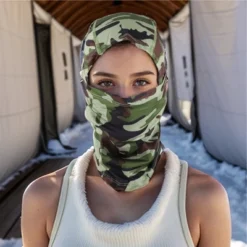 Unique Bargains Quick-drying Ice Silk Camouflage Balaclava Face Mask 1 Pc