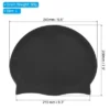Unique Bargains Silicone Waterproof Non-Slip Adult Swimming Caps 2 Pcs