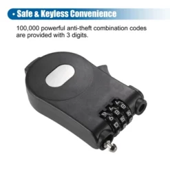 Unique Bargains Adjustable Retractable Bike Chain Lock With 3 Digit Bike Lock Cable Blue 1Pc -Outdoor Sports Series GUEST 54ed5b21 6db3 4a77 9296 bfecf4ae4e5c