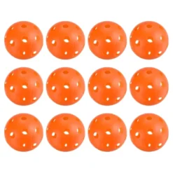 Unique Bargains Durable Precision Technology Good Balance Application Pickleball Balls 12 Pcs -Outdoor Sports Series GUEST 55317f83 fd00 43bf 8007 aef6408b6e95
