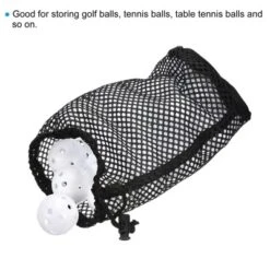 Unique Bargains Nylon Drawstring Cord Lock Closure Mesh Golf Ball Bag Black 2 Pcs -Outdoor Sports Series GUEST 554bcf40 fe14 4fb1 b324 fa29fae7b6ad